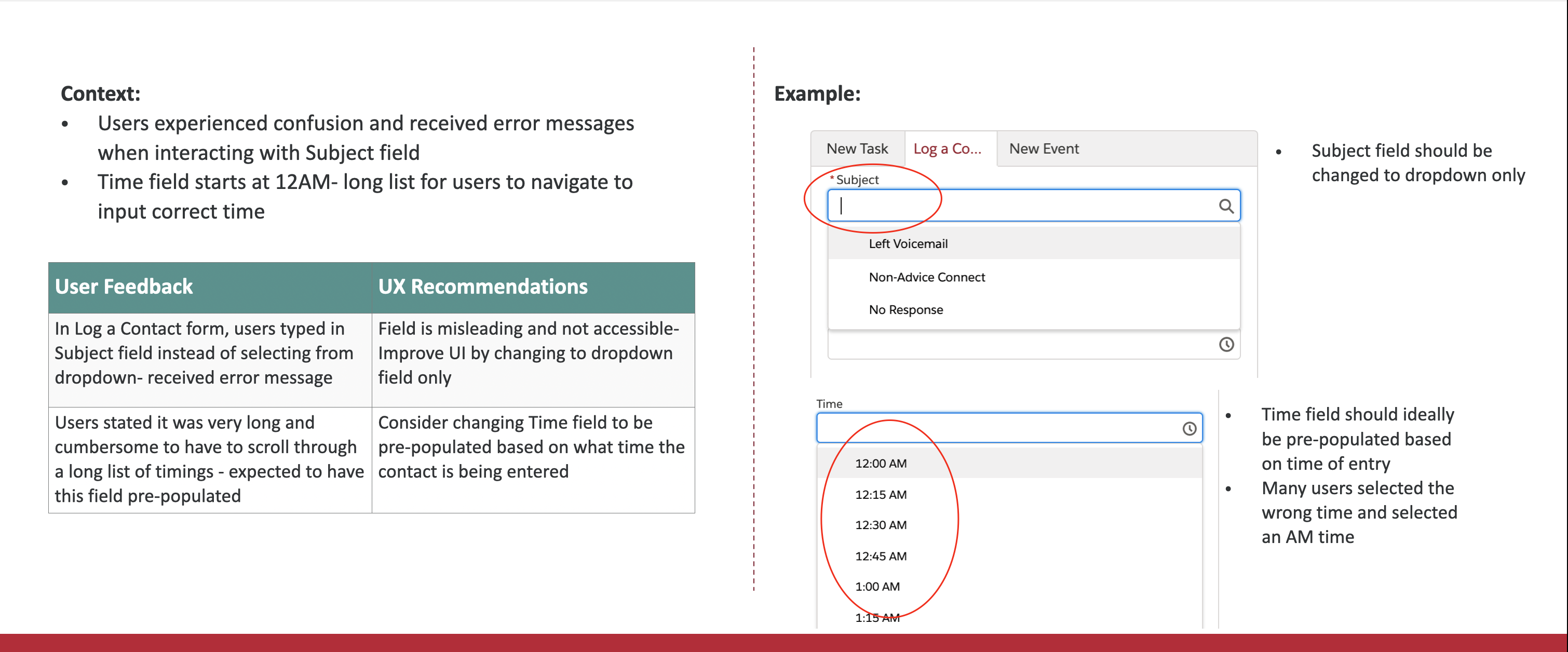 Log a Contact Widget